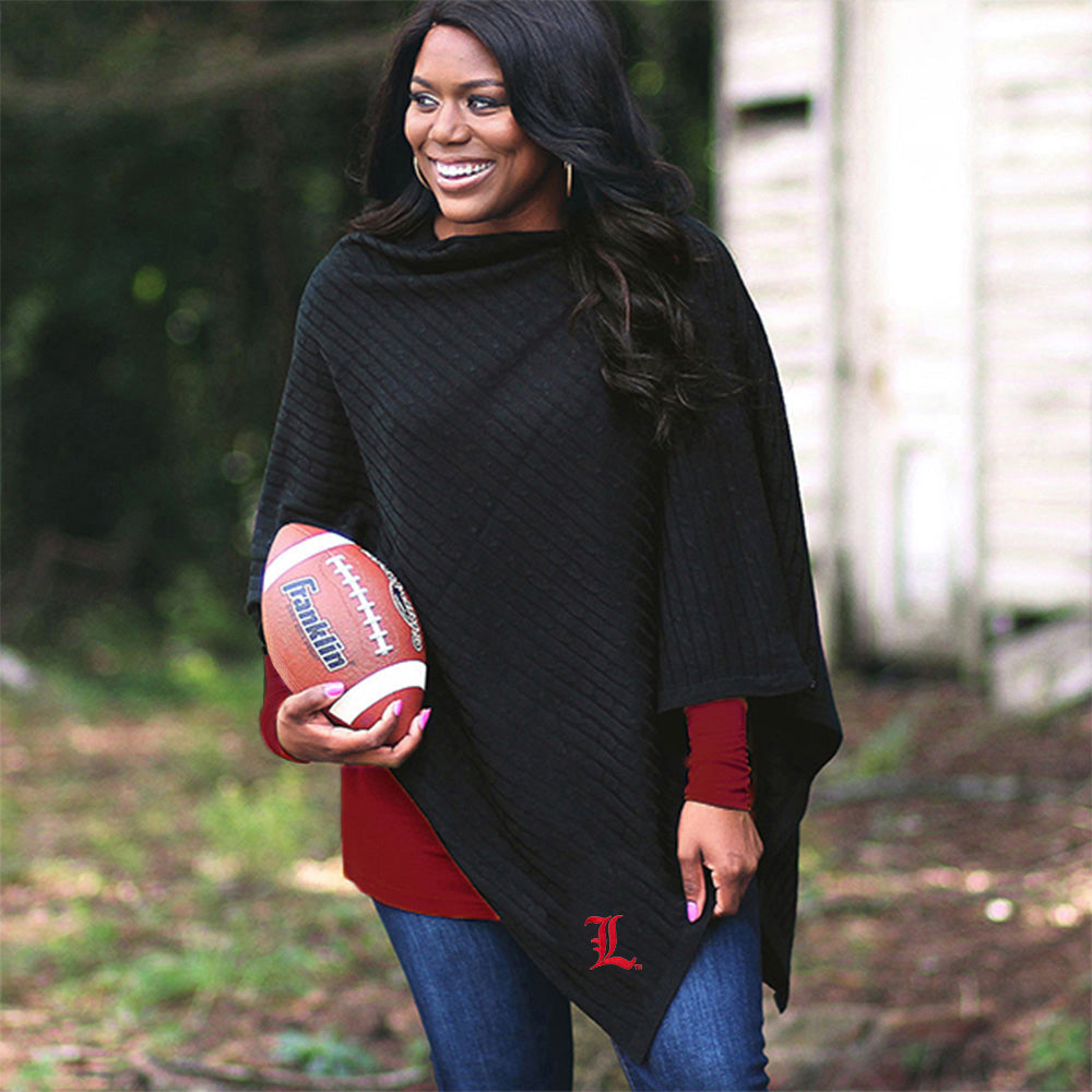 louisville poncho with football