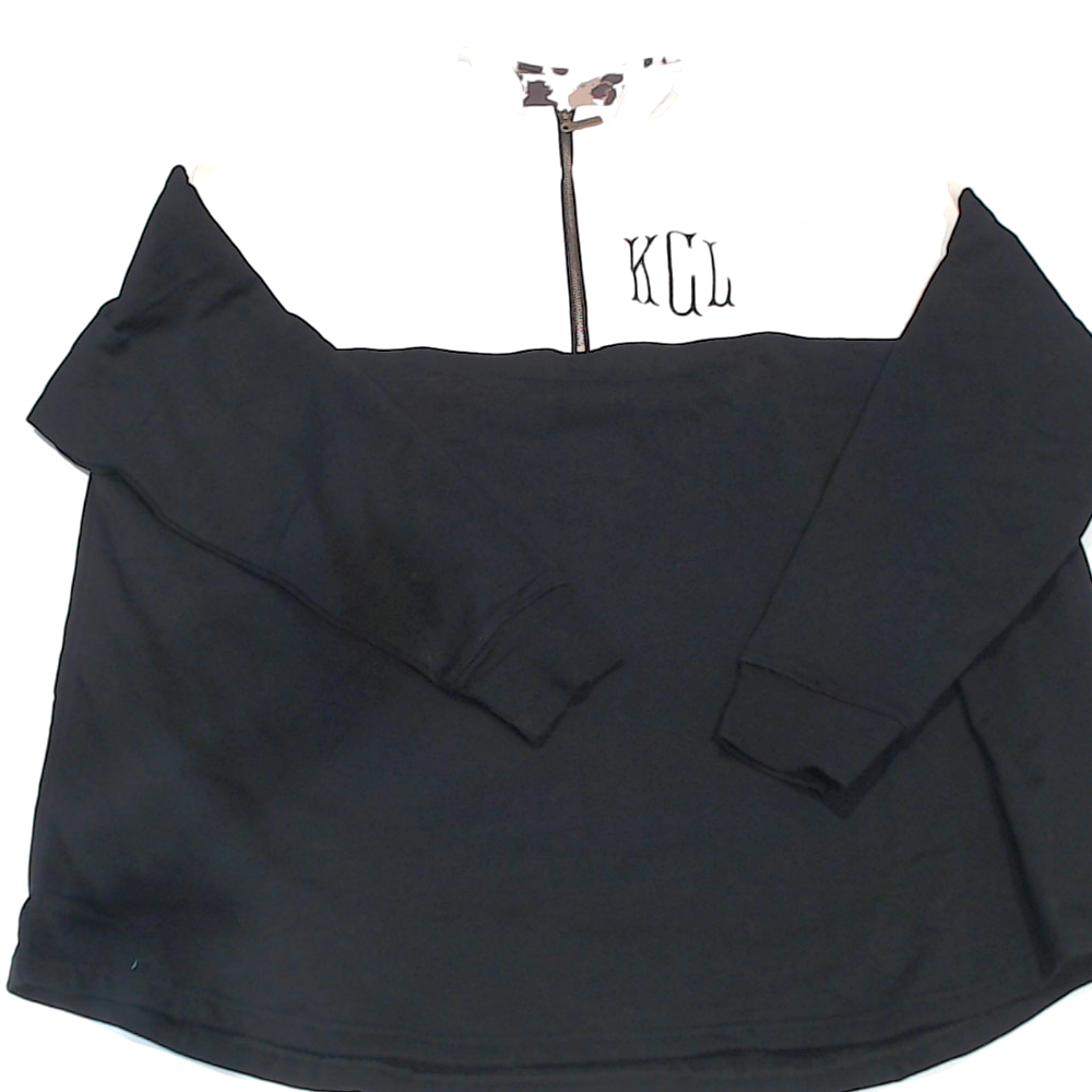 BLOOPER CLOTHING: Monogrammed Quarter Zip Sweatshirt