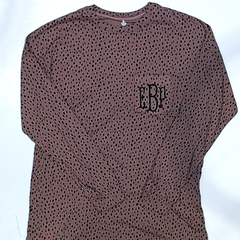 BLOOPER CLOTHING: Monogrammed Long Sleeve Shirt