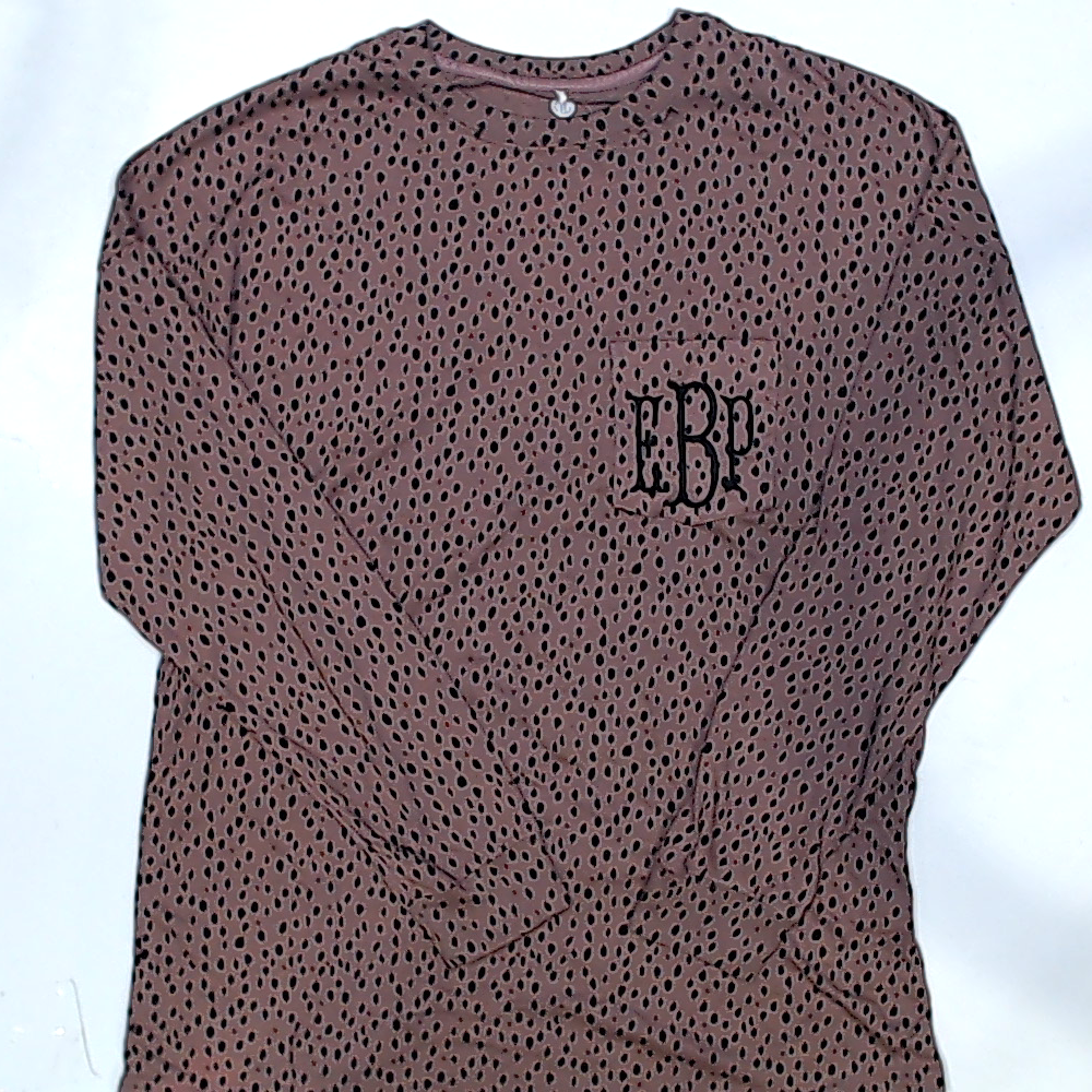 BLOOPER CLOTHING: Monogrammed Long Sleeve Shirt