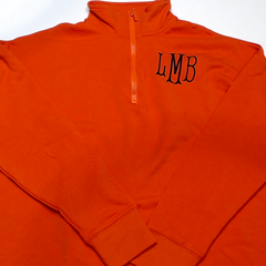 BLOOPER CLOTHING: Monogrammed Quarter Zip Sweatshirt