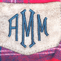 BLOOPER KIDS: Monogrammed Kids Plaid Layering Tunic