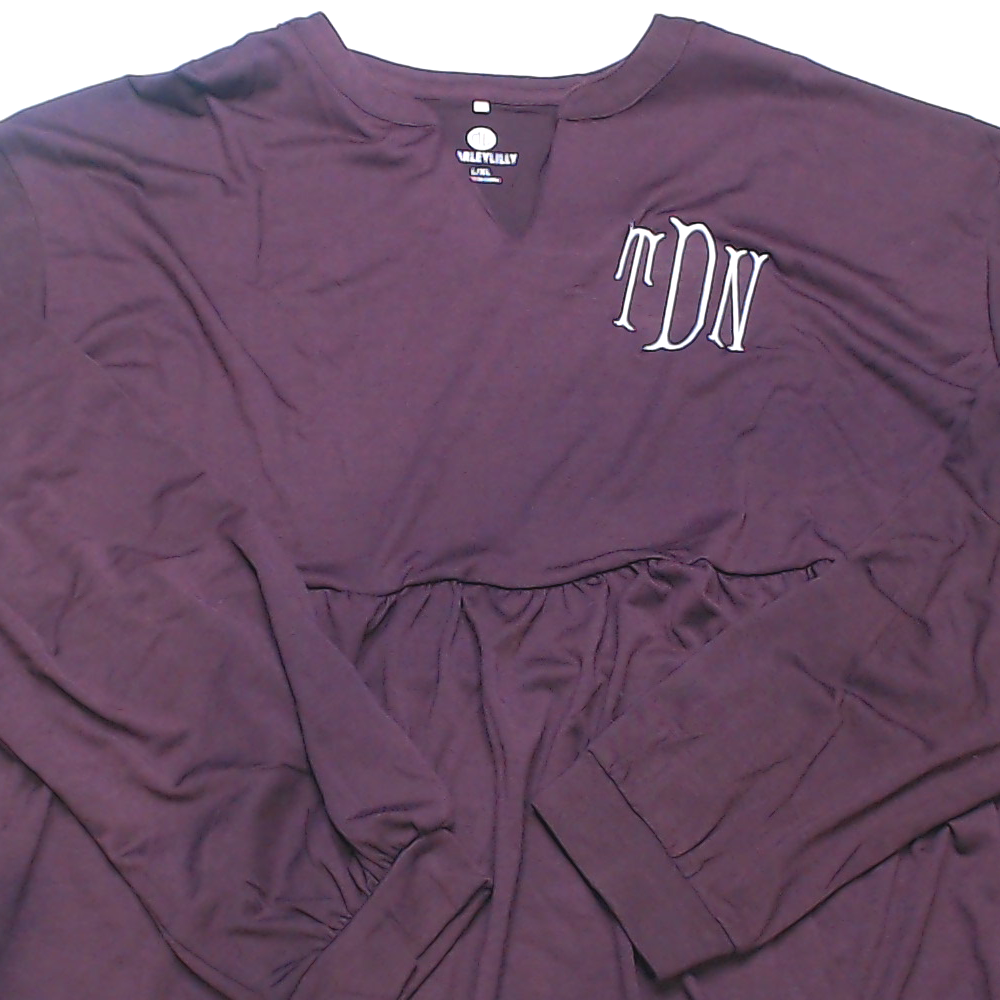 BLOOPER CLOTHING: Monogrammed Peplum Top