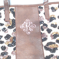 BLOOPER BAG: Monogrammed Leopard Tote Bag