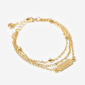 Monogrammed Multistrand Bracelet in Gold