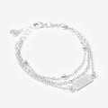Monogrammed Multistrand Bracelet in Silver