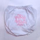 BLOOPER KIDS: Monogrammed White Eyelet Baby Bloomers