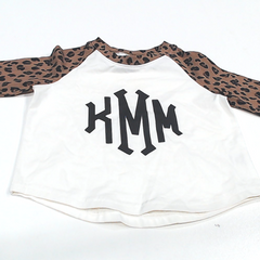 BLOOPER KIDS: Monogrammed Kids Raglan Shirt
