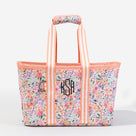 Monogrammed Market Basket | Coral Floral