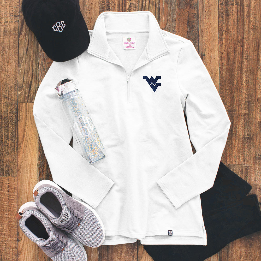 West Virginia White Pullover Sweatshirt OOTD