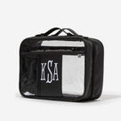 Monogrammed Clear Toiletry Case | Black