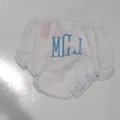 BLOOPER KIDS: Monogrammed White Eyelet Baby Bloomers