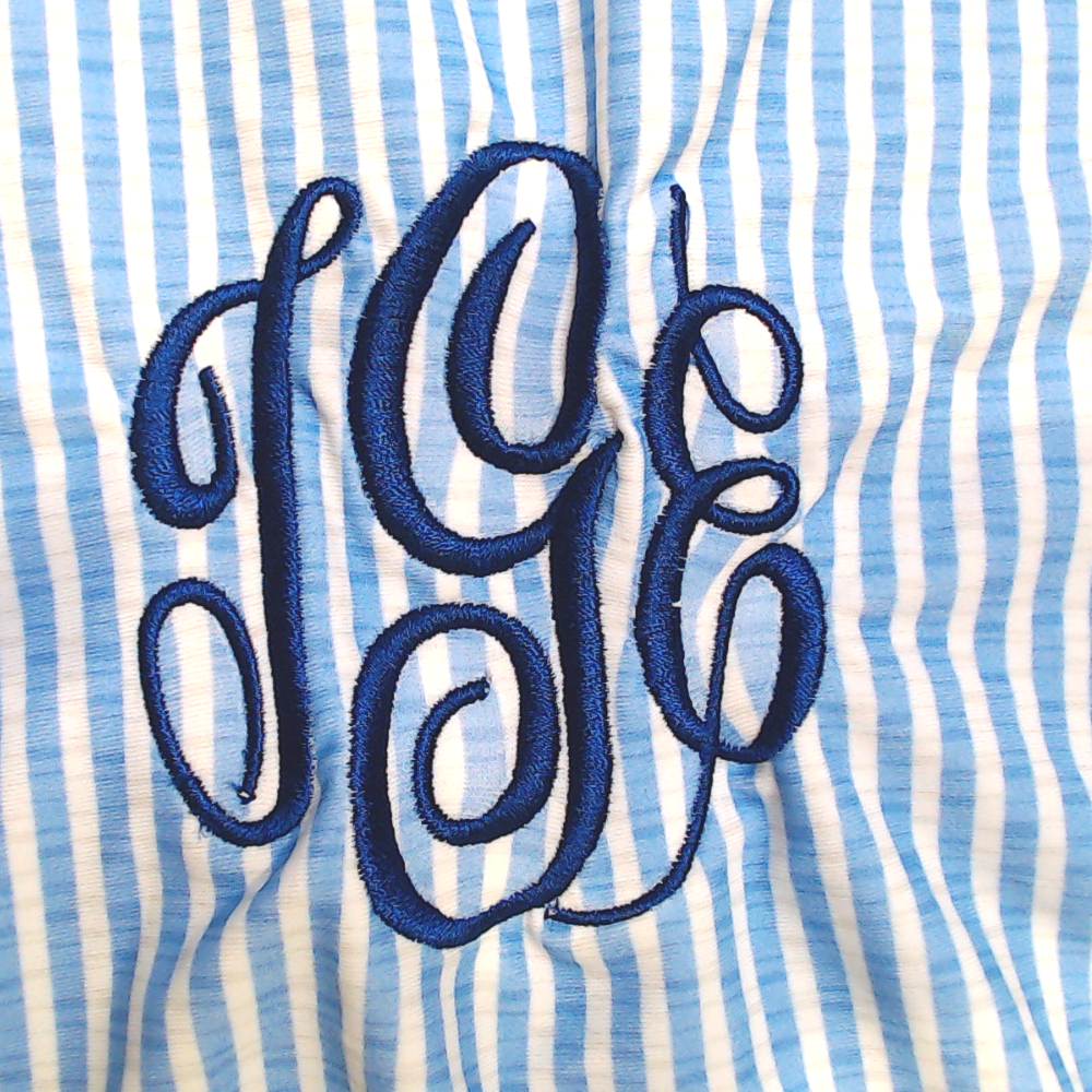 BLOOPER SWIM: Monogrammed Ruched Tankini