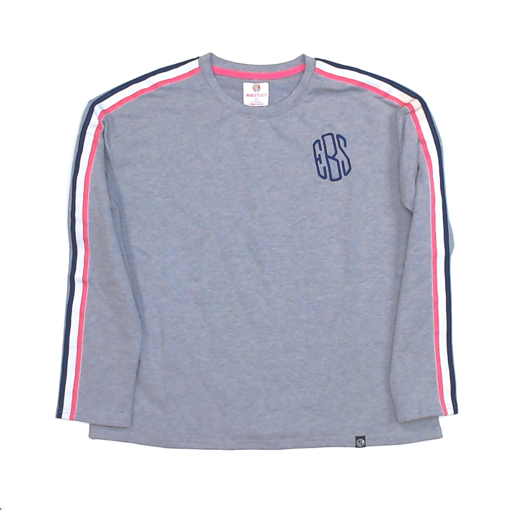BLOOPER CLOTHING: Monogrammed Striped Sleeve Shirt