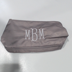 BLOOPER BAG: Monogrammed Double Layer Makeup Bag
