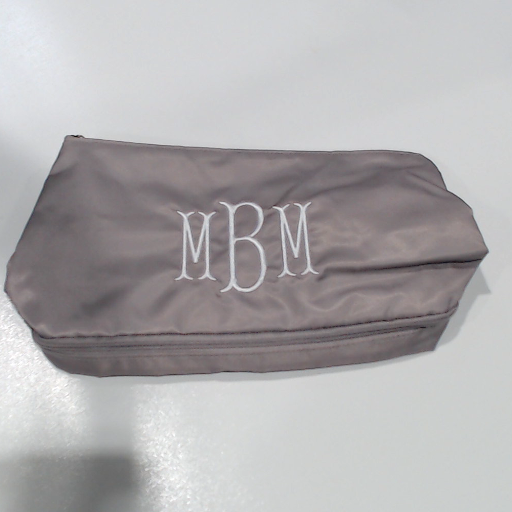 BLOOPER BAG: Monogrammed Double Layer Makeup Bag