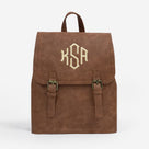 Monogrammed Backpack Purse | Brown