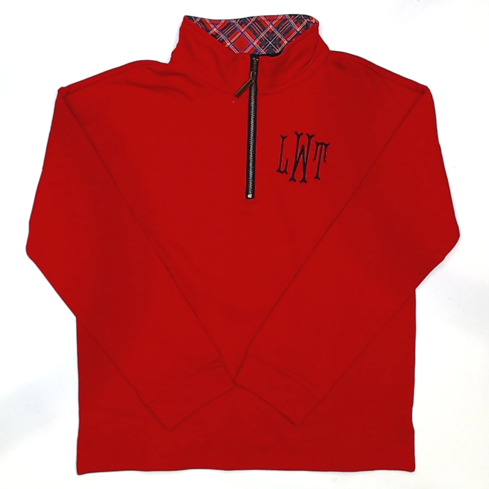 BLOOPER KIDS: Monogrammed Kids Quarter Zip Sweatshirt
