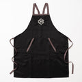 Monogrammed Salon Stylist Apron | Black with Leopard