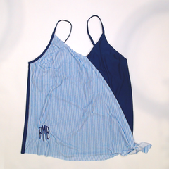 BLOOPER SWIM: Monogrammed Ruched Tankini