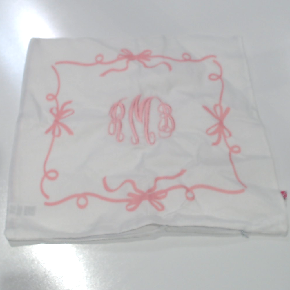 BLOOPER ACCESSORY: Monogrammed Bow Pillow Sham