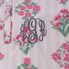 BLOOPER CLOTHING: Monogrammed Ruffle Pajama Top