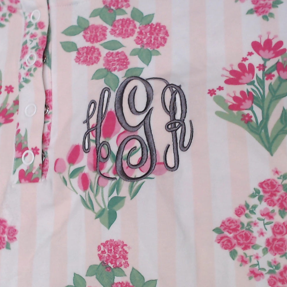 BLOOPER CLOTHING: Monogrammed Ruffle Pajama Top