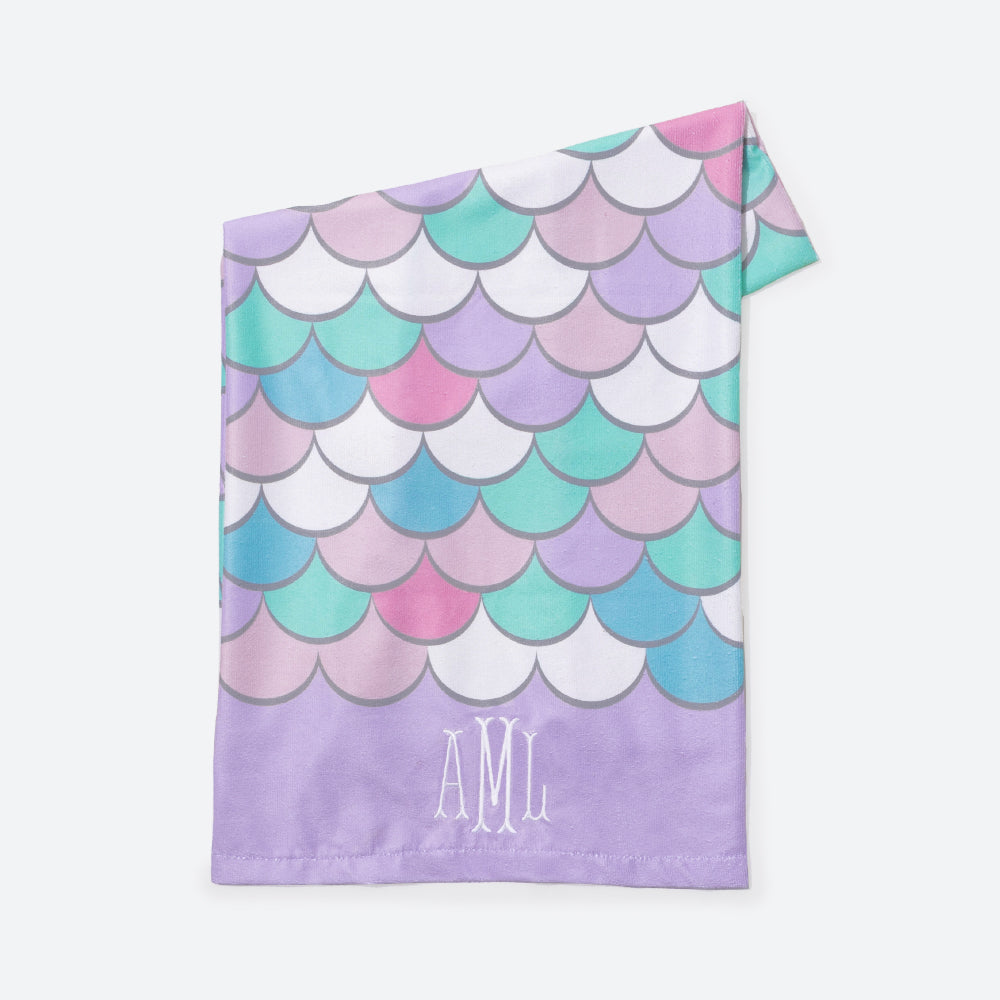 monogrammed kids beach towel in mint mermaid india 2026