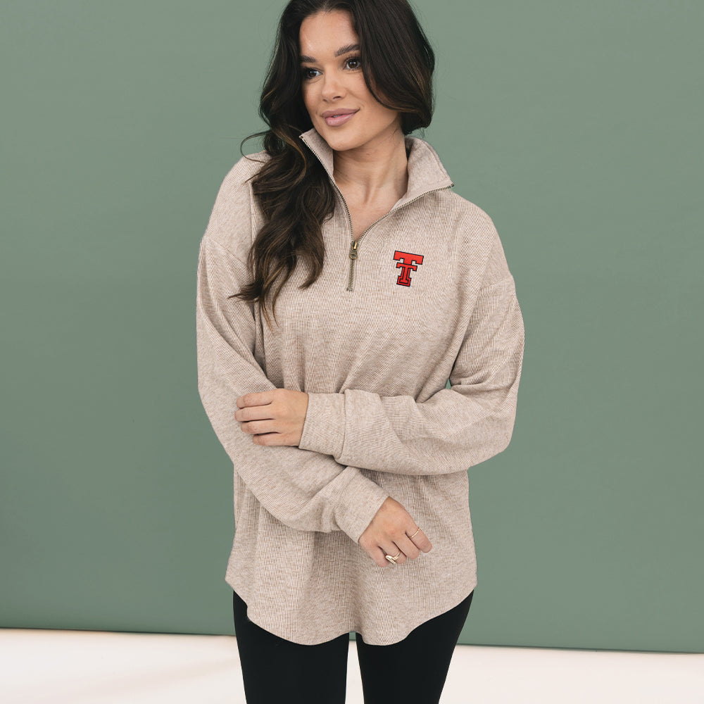 Texas Tech Red Raiders Heathered Fleece Pullover Lifestyle