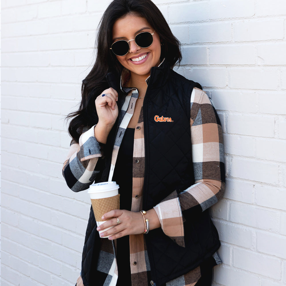 florida gators puffer vest on megan