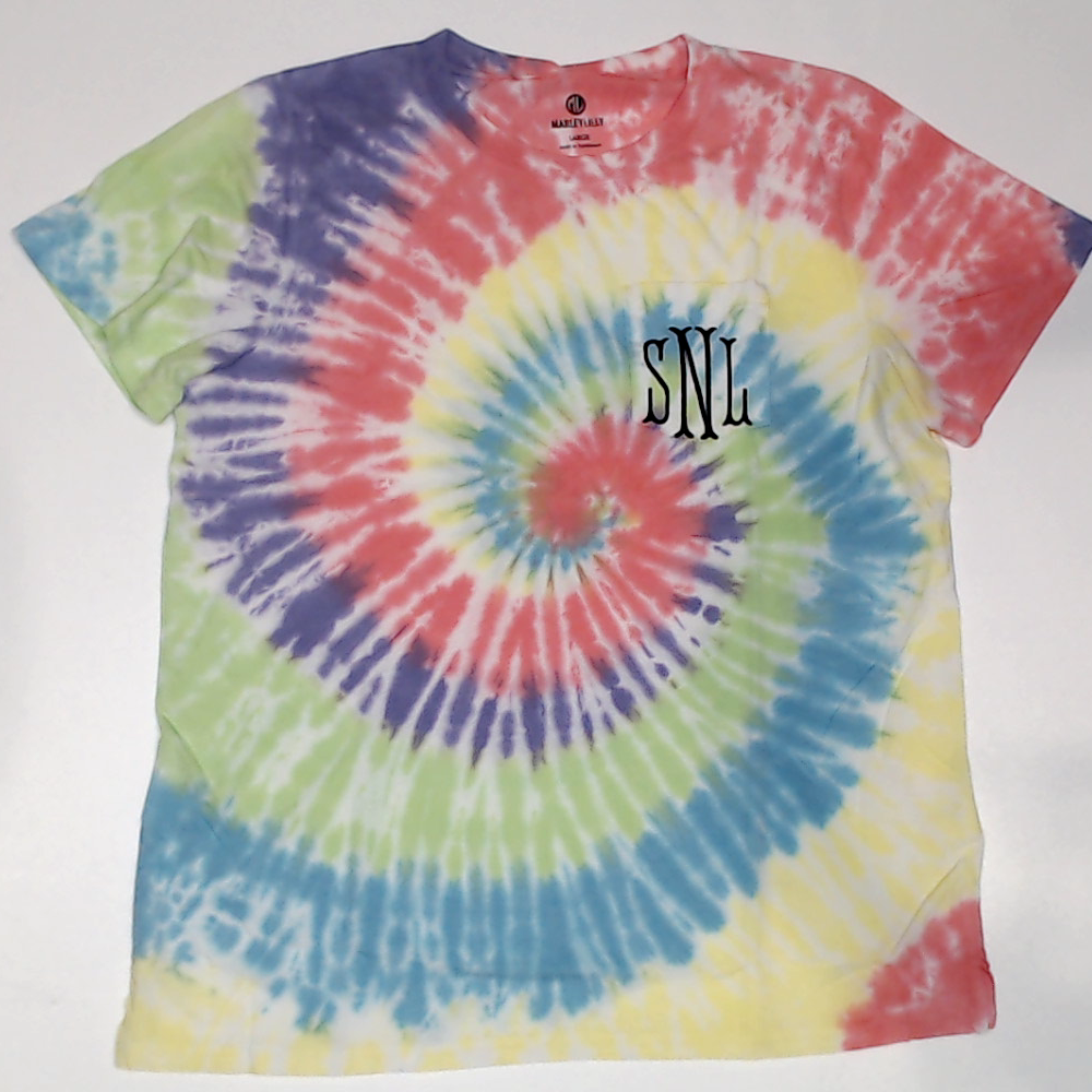 BLOOPER CLOTHING: Monogrammed Tie Dye T-Shirt