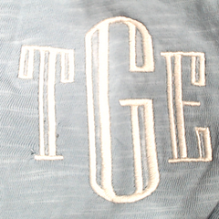 BLOOPER CLOTHING: Monogrammed Henley