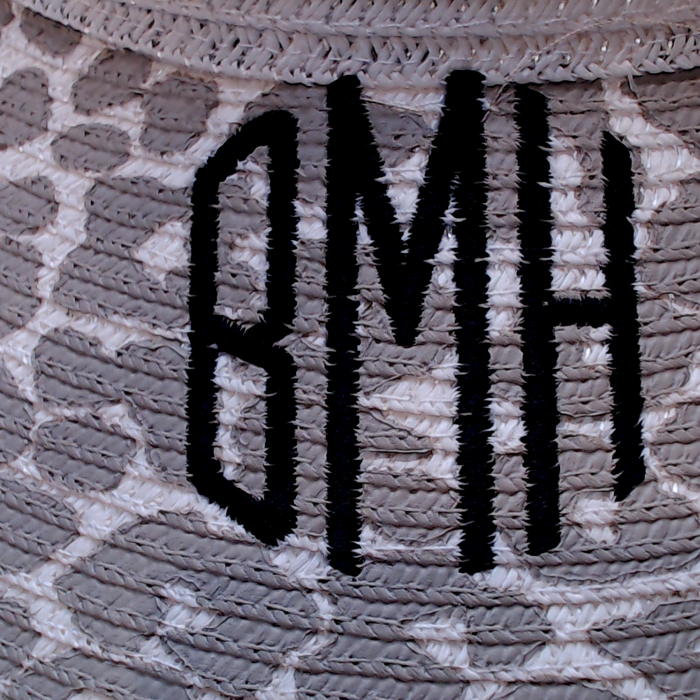 BLOOPER ACCESSORY: Monogrammed Packable Straw Visor