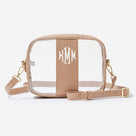 Monogrammed Clear Stadium Crossbody Bag | Tan