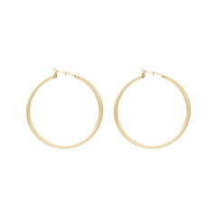 feather weight hoops in gold
