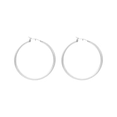 feather weight hoops in silver