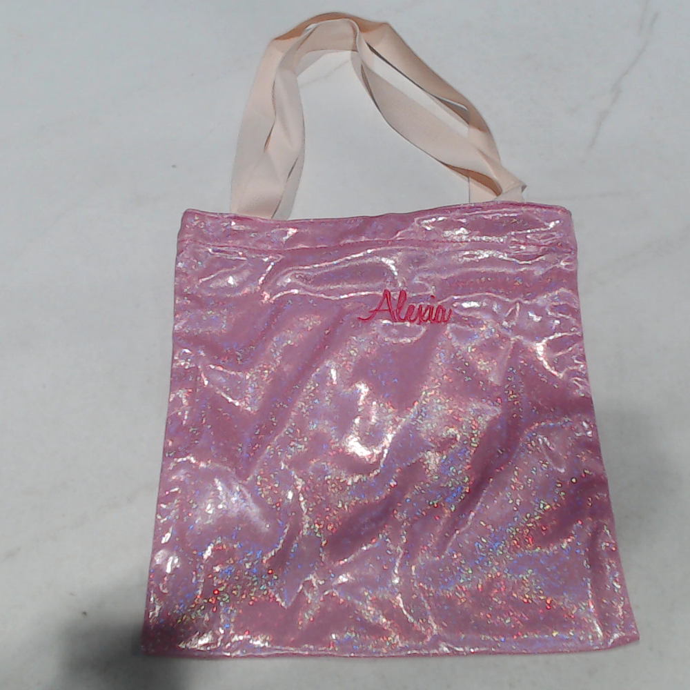 BLOOPER BAG: Monogrammed Shimmer Tote Bag