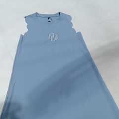 BLOOPER KIDS: Monogrammed Girls Scallop Dress