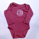 BLOOPER KIDS: Monogrammed Baby Long Sleeve Bodysuit