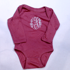 BLOOPER KIDS: Monogrammed Baby Long Sleeve Bodysuit
