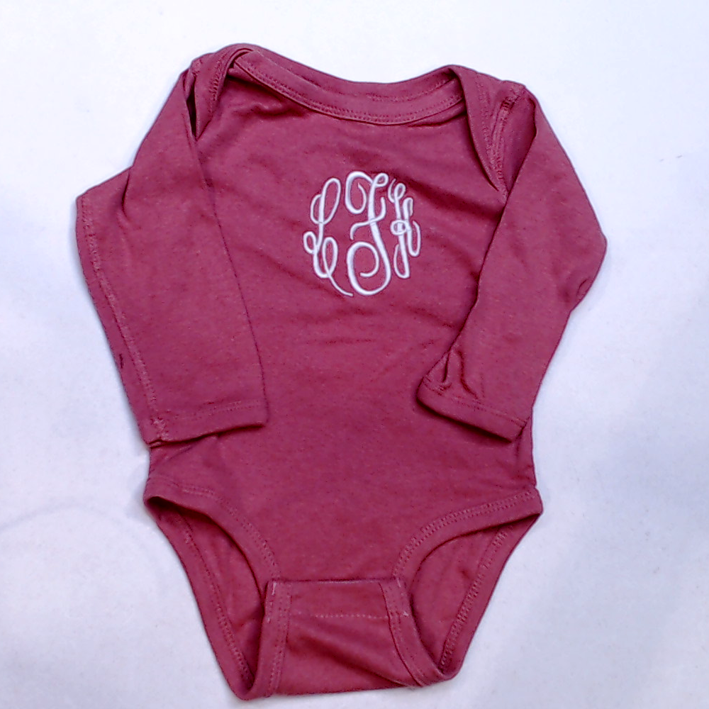 BLOOPER KIDS: Monogrammed Baby Long Sleeve Bodysuit