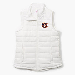 auburn white puffer vest