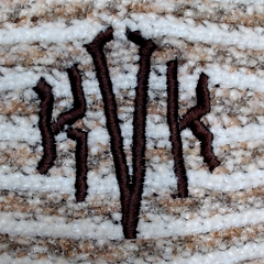 BLOOPER CLOTHING: Monogrammed Striped Chenille Poncho