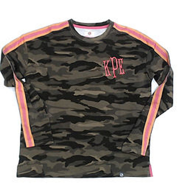 BLOOPER CLOTHING: Monogrammed Striped Sleeve Shirt