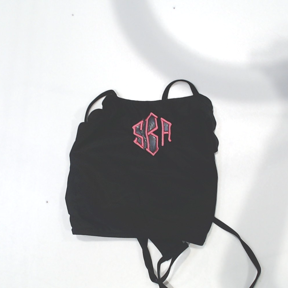 BLOOPER SWIM: Monogrammed Scalloped High Neck Bikini Top