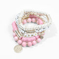 monogrammed mama bracelet stack