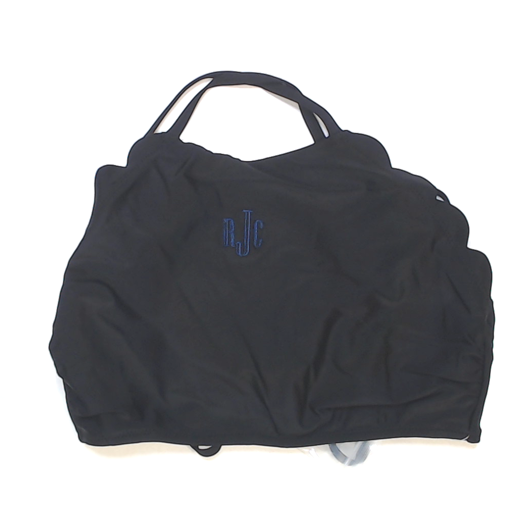 BLOOPER SWIM: Monogrammed Scalloped High Neck Bikini Top