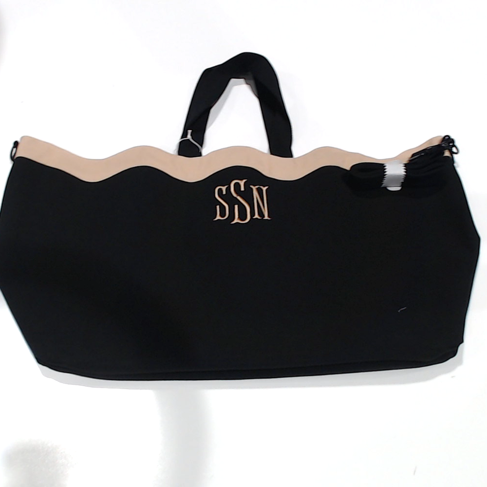 BLOOPER BAG: Monogrammed Wavy Top Weekender