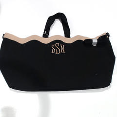 BLOOPER BAG: Monogrammed Wavy Top Weekender
