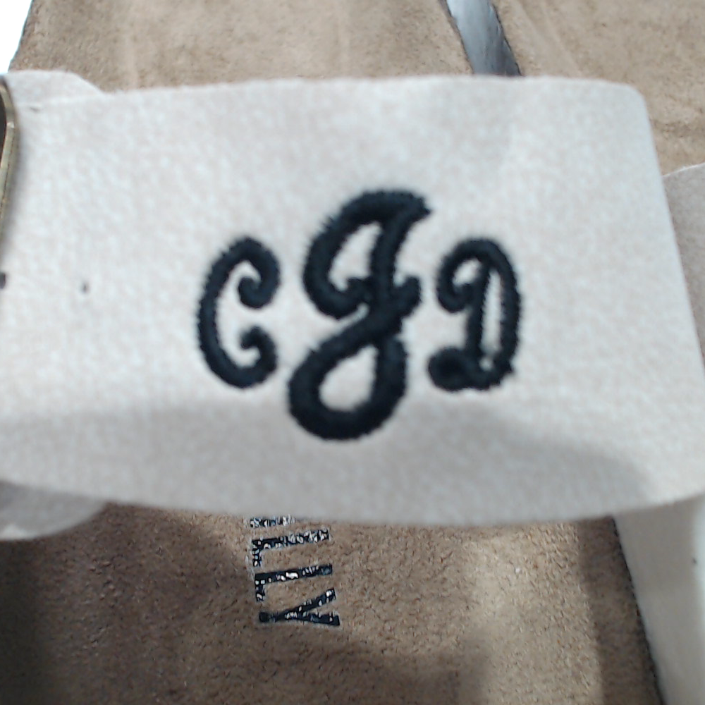 BLOOPER SHOES: Monogrammed Double Strap Sandals